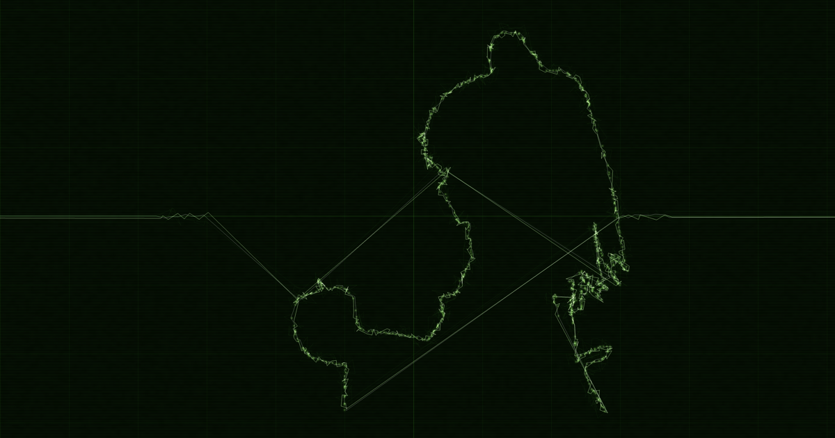 Bad Apple (Oscilloscope-Like) – one stroke per frame